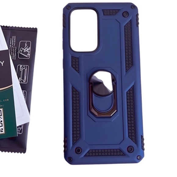 Samsung A33 5G Case Defends the Galaxy with HD Screen Protector‎ & Ring Blue - Picture 2 of 11